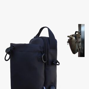 Black Belt Bag with Minimalist Design and Durable Fabric